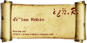 Éles Robin névjegykártya